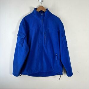 Duluth Trading Men's Shoreman Fleece Jacket Blue Full Zip Pockets Size Medium